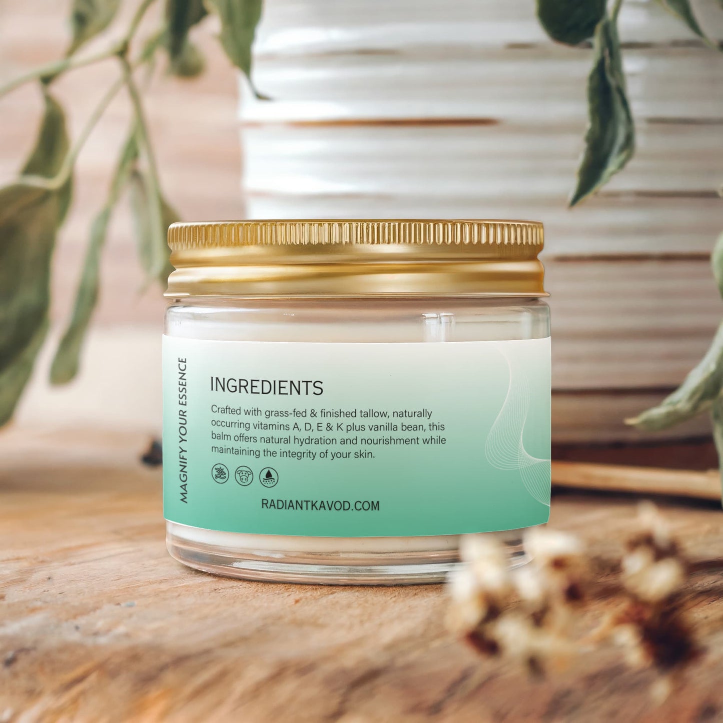 Whipped Grass-Fed Tallow Balm with Vanilla Bean