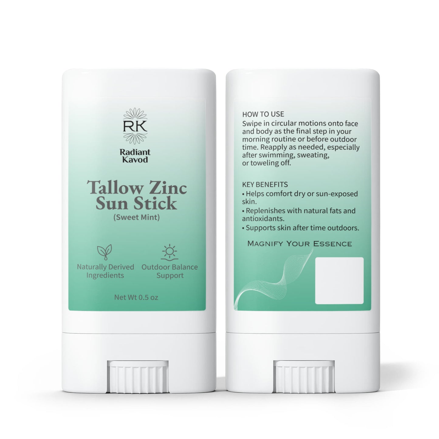2 Pack Tallow Zinc Sun Stick