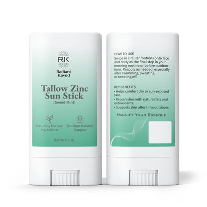 2 Pack Tallow Zinc Sun Stick